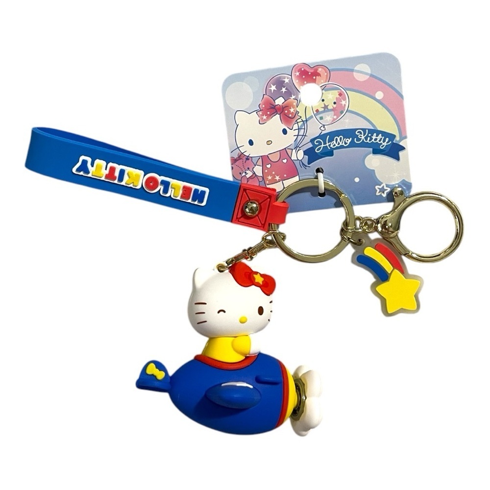 Hello Kitty Airplane Keychain – Cute & Colorful Sanrio Accessory